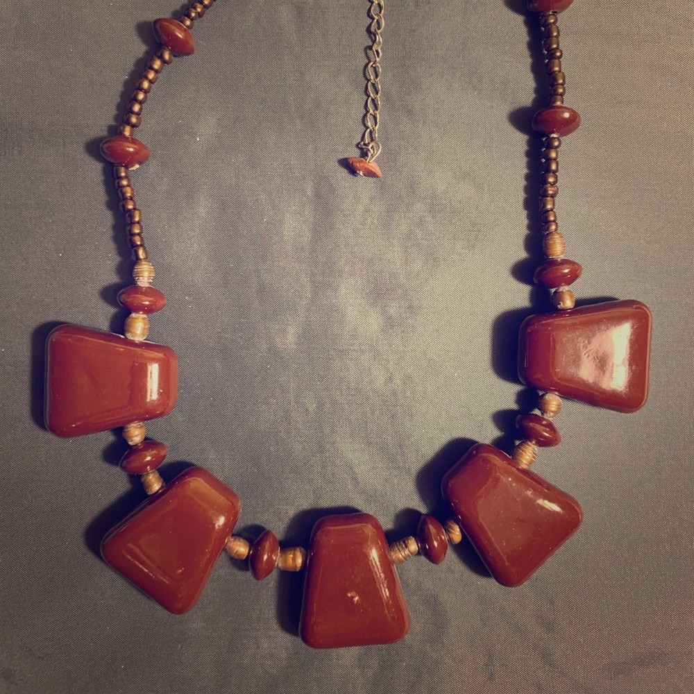 Brown tribal necklace